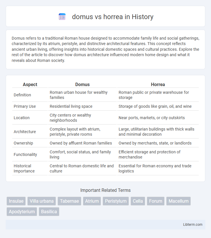 horrea vs domus in History - What is The Difference?