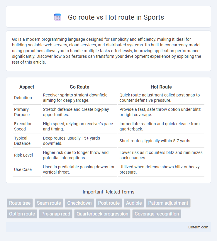 Hot route vs Go route in Sports - What is The Difference?