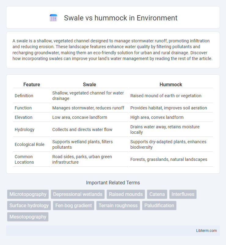 hummock vs Swale in Environment - What is The Difference?