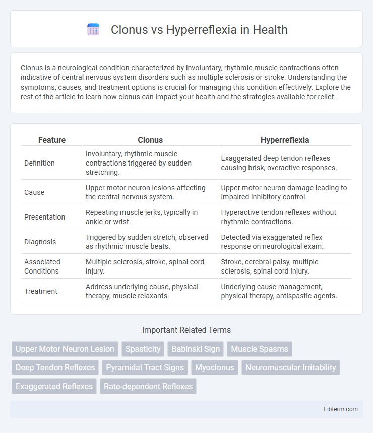 Hyperreflexia vs Clonus in Health - What is The Difference?