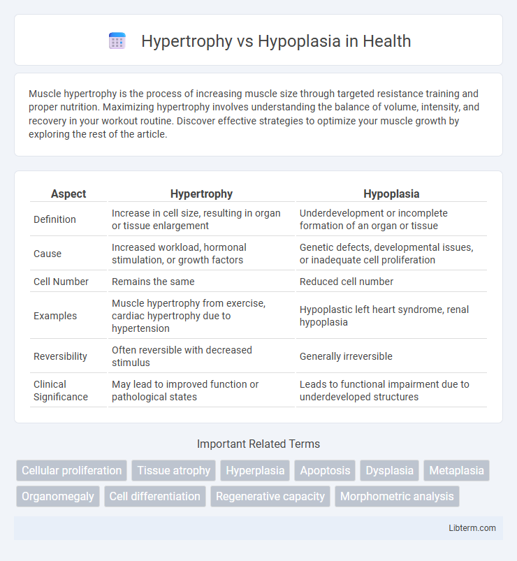 Hypoplasia vs Hypertrophy in Health - What is The Difference?
