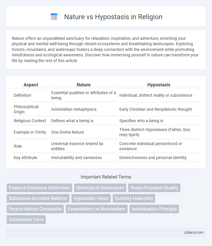 Hypostasis vs Nature in Religion - What is The Difference?