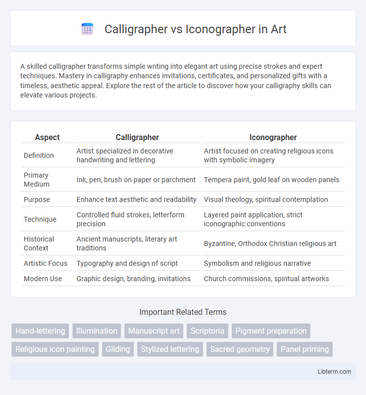 Iconographer vs Calligrapher in Art - What is The Difference?