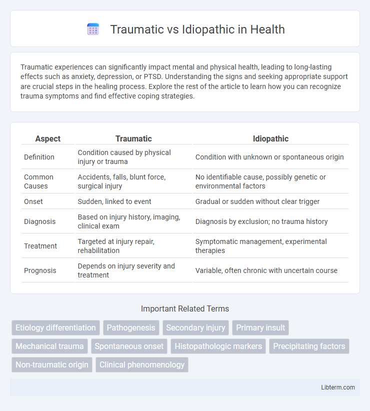 Idiopathic vs Traumatic in Health - What is The Difference?