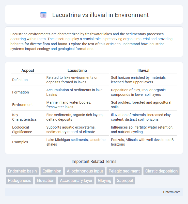illuvial vs Lacustrine in Environment - What is The Difference?