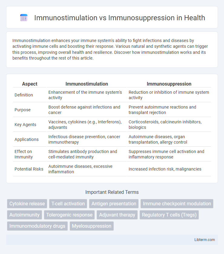 Immunosuppression vs Immunostimulation in Health - What is The Difference?