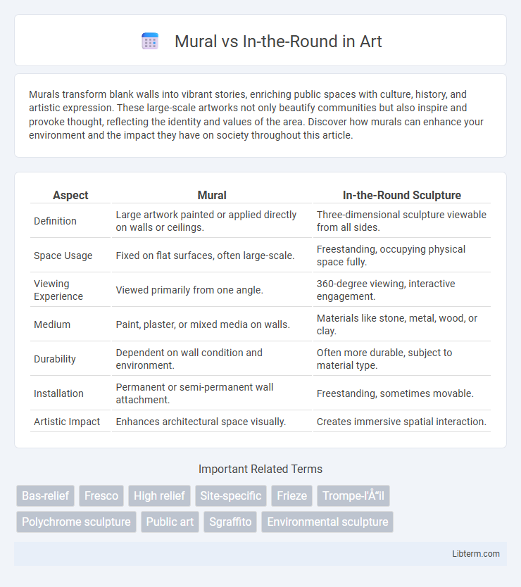 In-the-Round vs Mural in Art - What is The Difference?