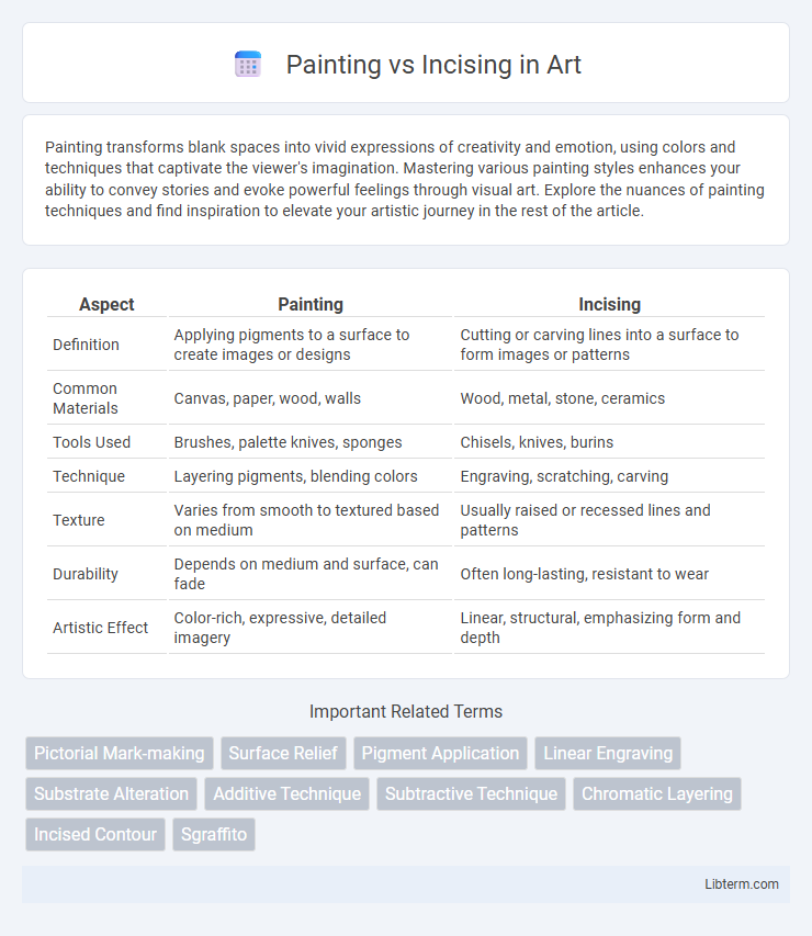 Incising vs Painting in Art - What is The Difference?