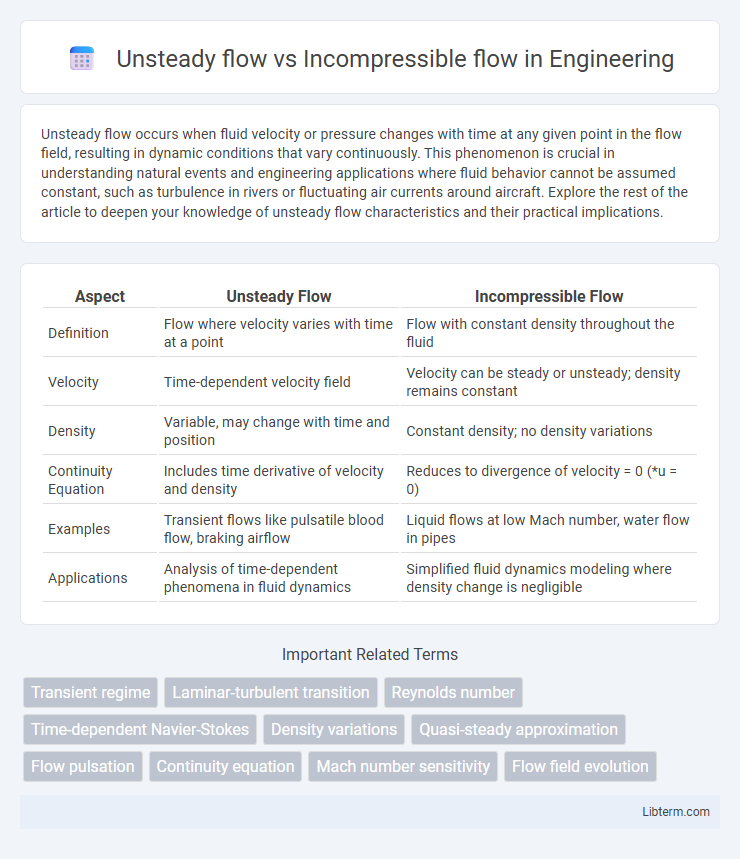 Incompressible flow vs Unsteady flow in Engineering - What is The Difference?