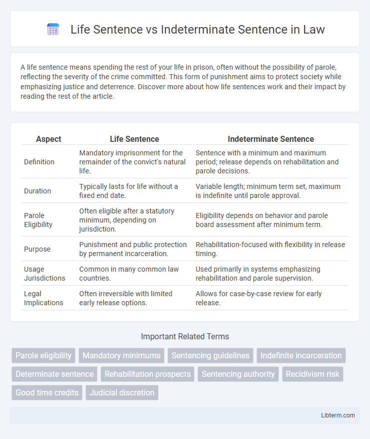 Indeterminate Sentence vs Life Sentence in Law - What is The Difference?