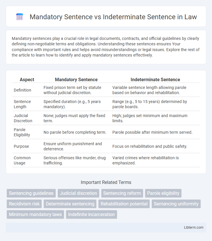 Indeterminate Sentence vs Mandatory Sentence in Law - What is The Difference?
