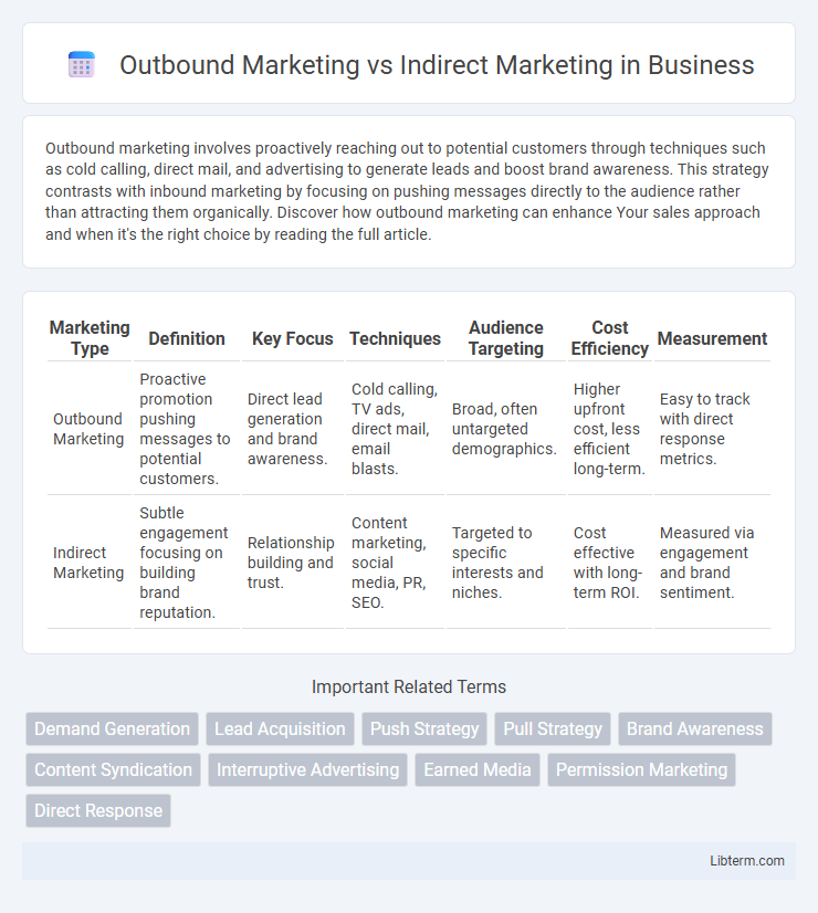 Indirect Marketing vs Outbound Marketing in Business - What is The Difference?