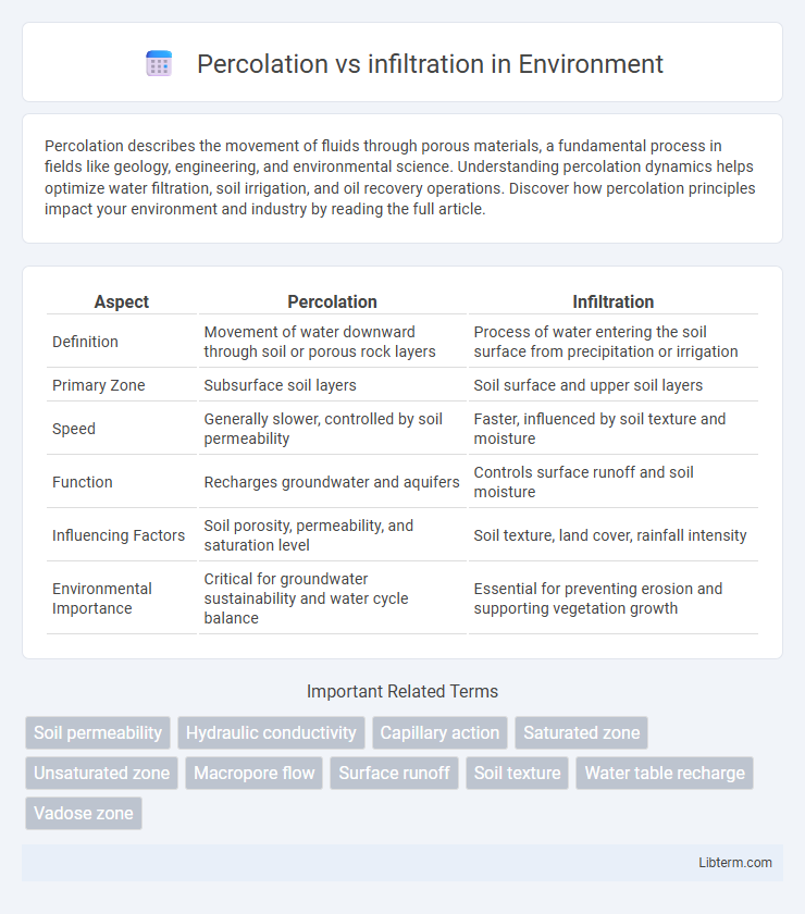 infiltration vs Percolation in Environment - What is The Difference?