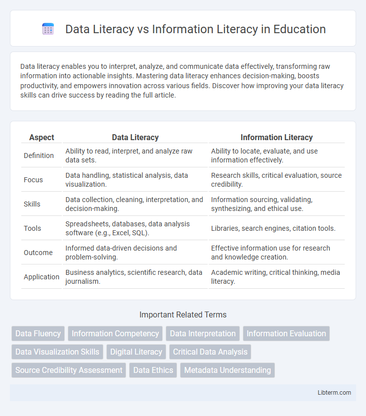 Information Literacy vs Data Literacy in Education - What is The Difference?