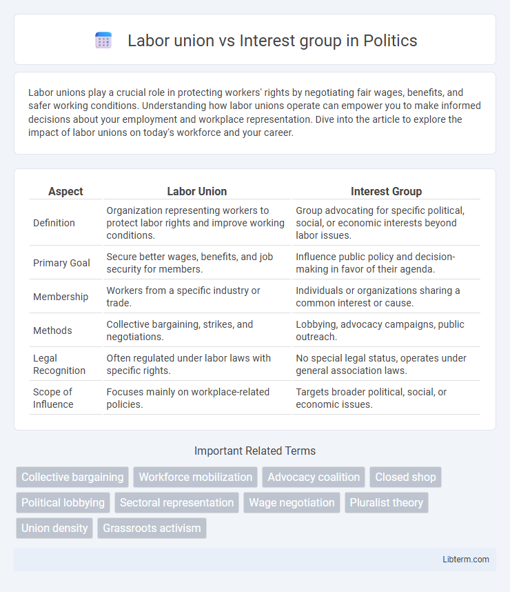 Interest group vs Labor union in Politics - What is The Difference?