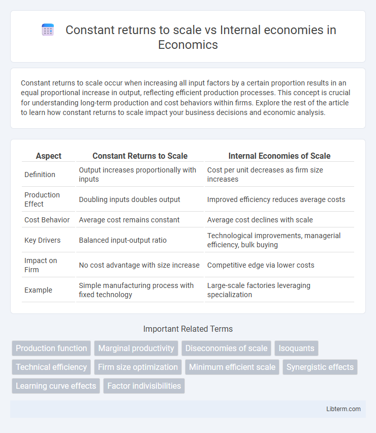 Internal economies vs Constant returns to scale in Economics - What is The Difference?