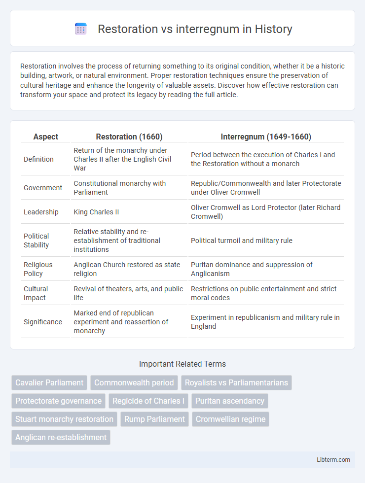 interregnum vs Restoration in History - What is The Difference?