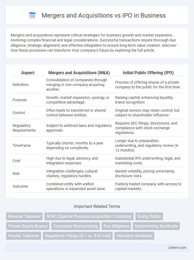 IPO vs Mergers and Acquisitions in Business - What is The Difference?