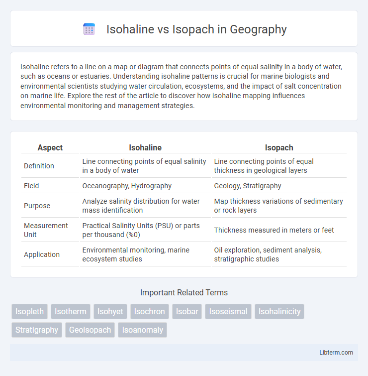 Isopach vs Isohaline in Geography - What is The Difference?