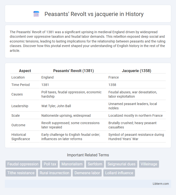 jacquerie vs Peasants' Revolt in History - What is The Difference?