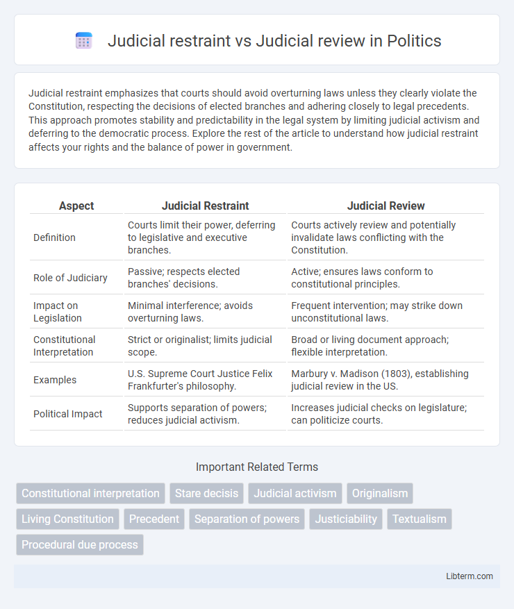 Judicial review vs Judicial restraint in Politics - What is The Difference?