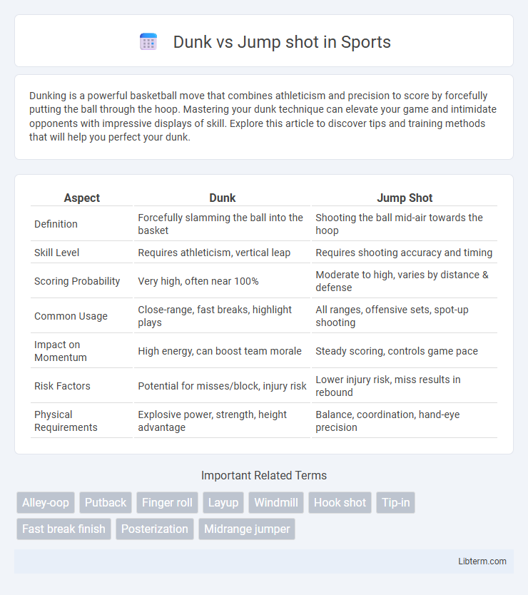 Jump shot vs Dunk in Sports - What is The Difference?