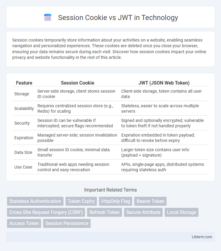 JWT vs Session Cookie in Technology - What is The Difference?