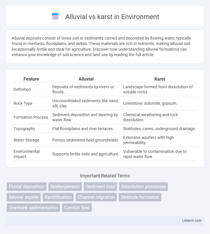karst vs Alluvial in Environment - What is The Difference?