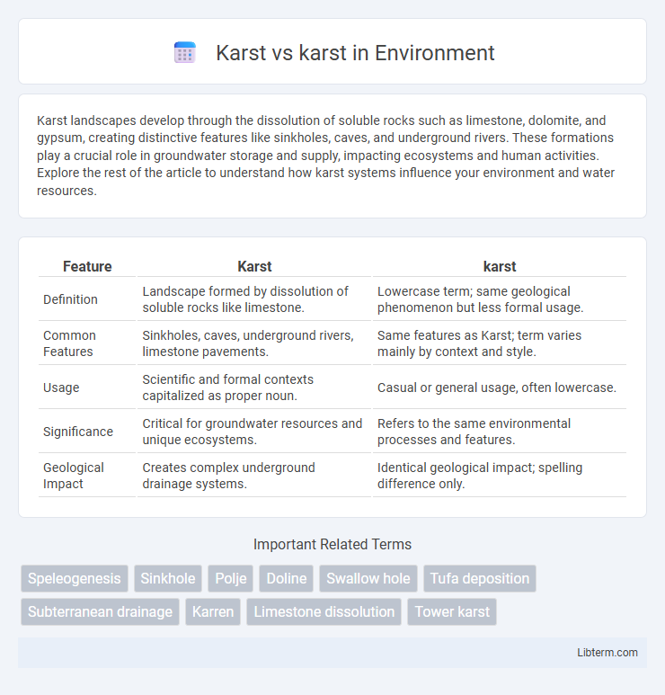 karst vs Karst in Environment - What is The Difference?