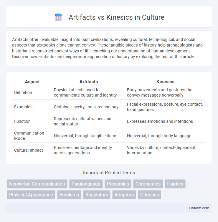Kinesics vs Artifacts in Culture - What is The Difference?