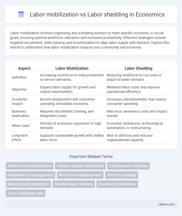 Labor shedding vs Labor mobilization in Economics - What is The Difference?