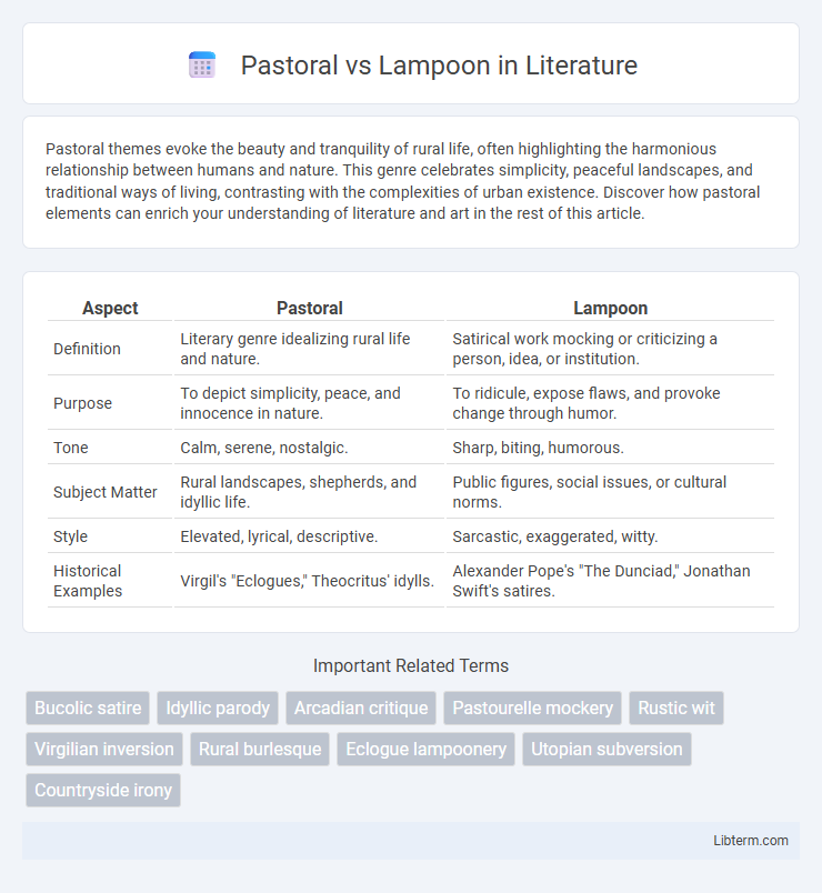 Lampoon vs Pastoral in Literature - What is The Difference?