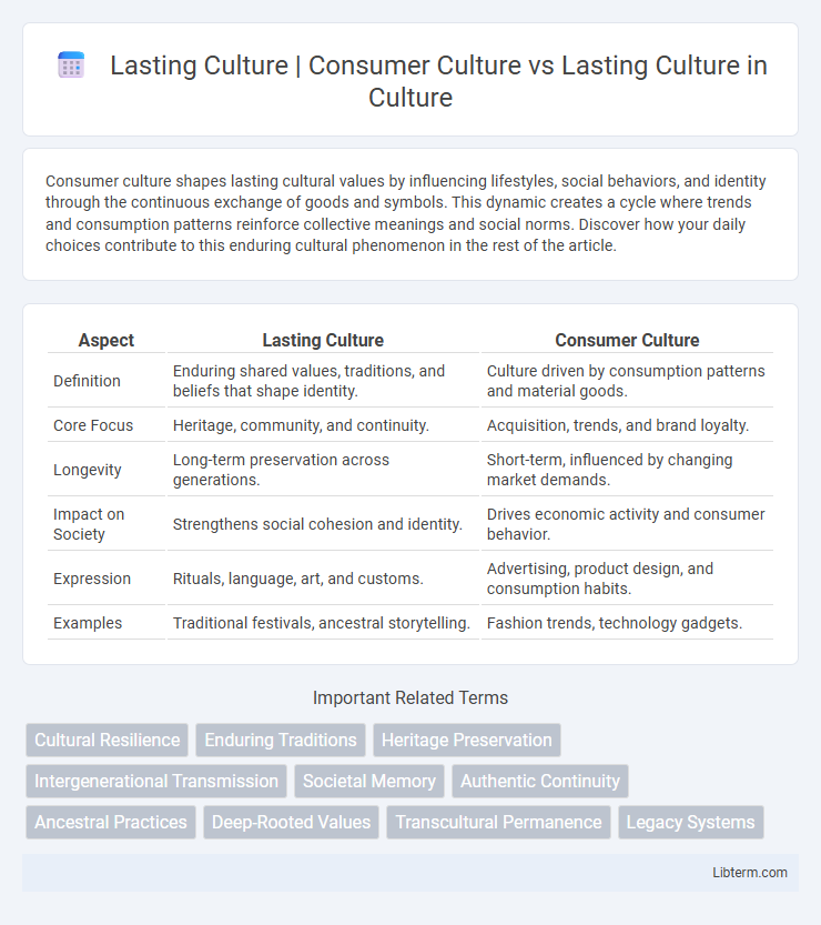 Lasting Culture vs Lasting Culture | Consumer Culture in Culture - What is The Difference?