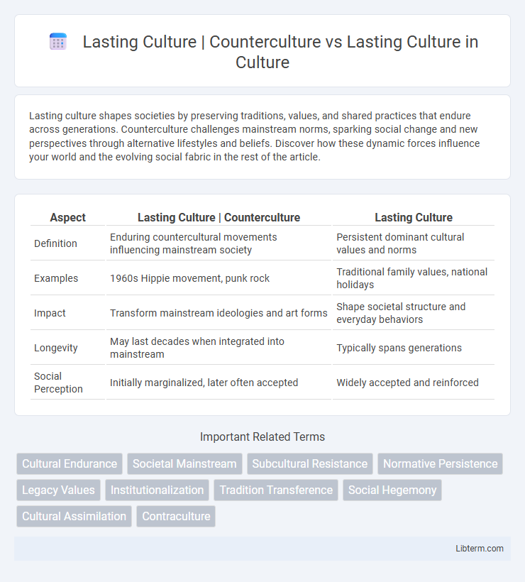 Lasting Culture vs Lasting Culture | Counterculture in Culture - What is The Difference?