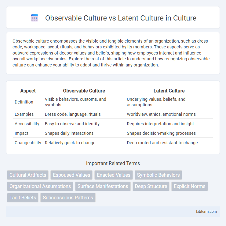 Latent Culture vs Observable Culture in Culture - What is The Difference?