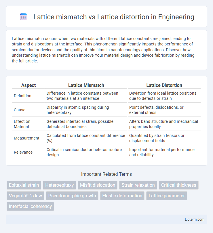 Lattice distortion vs Lattice mismatch in Engineering - What is The Difference?