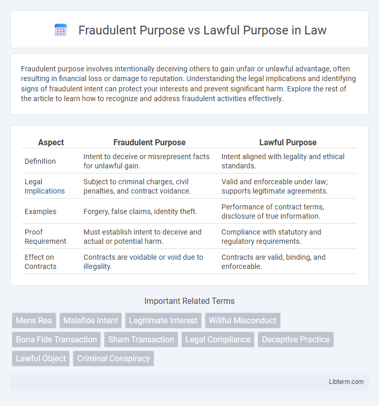 Lawful Purpose vs Fraudulent Purpose in Law - What is The Difference?