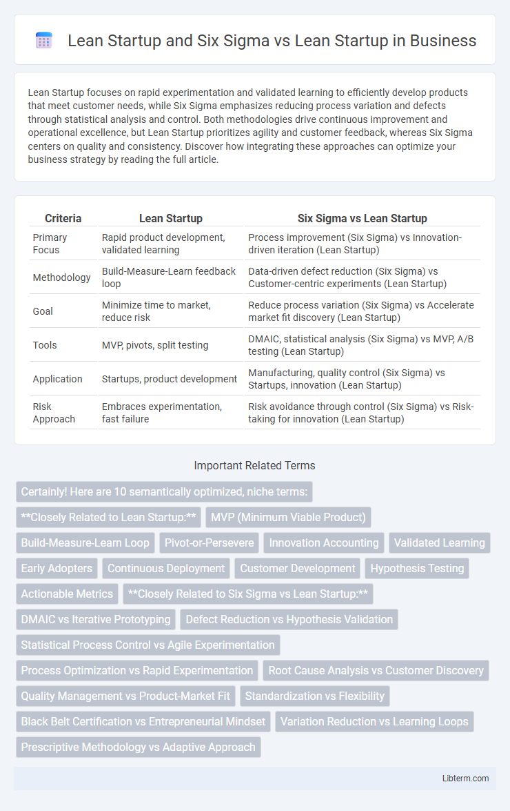 Lean Startup vs Lean Startup and Six Sigma in Business - What is The Difference?