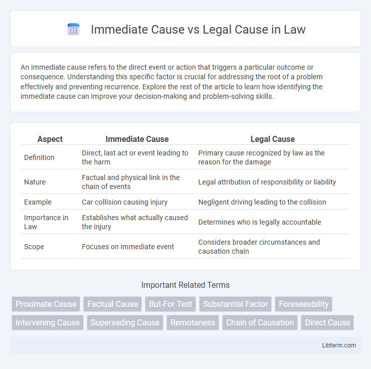 Legal Cause vs Immediate Cause in Law - What is The Difference?