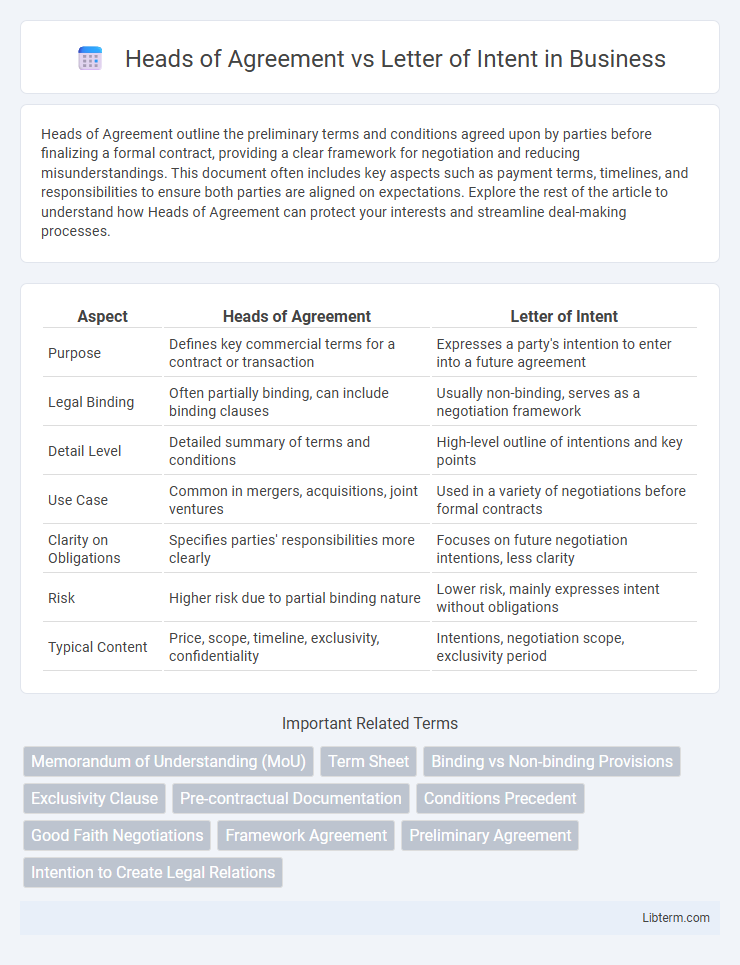 Letter of Intent vs Heads of Agreement in Business - What is The Difference?