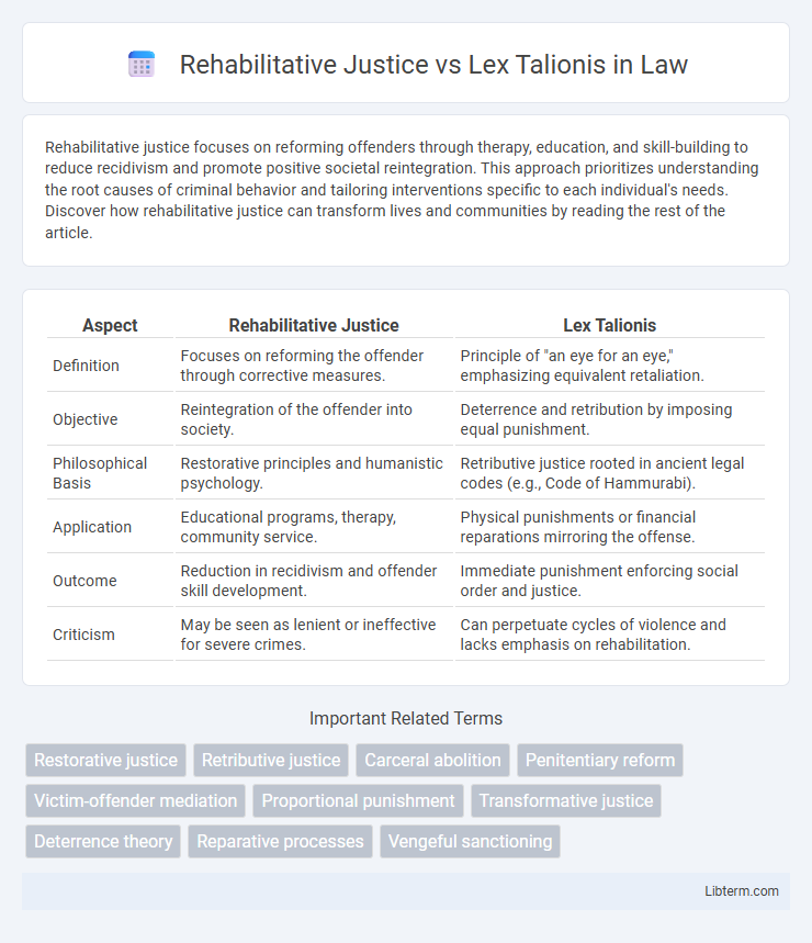 Lex Talionis vs Rehabilitative Justice in Law - What is The Difference?