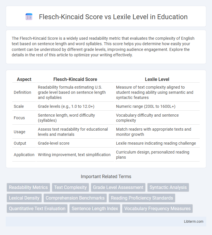 Lexile Level vs Flesch-Kincaid Score in Education - What is The Difference?