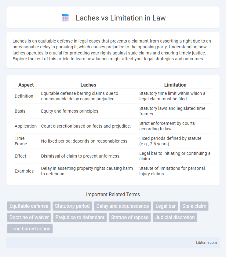 Limitation vs Laches in Law - What is The Difference?