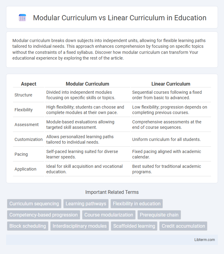 Linear Curriculum vs Modular Curriculum in Education - What is The Difference?