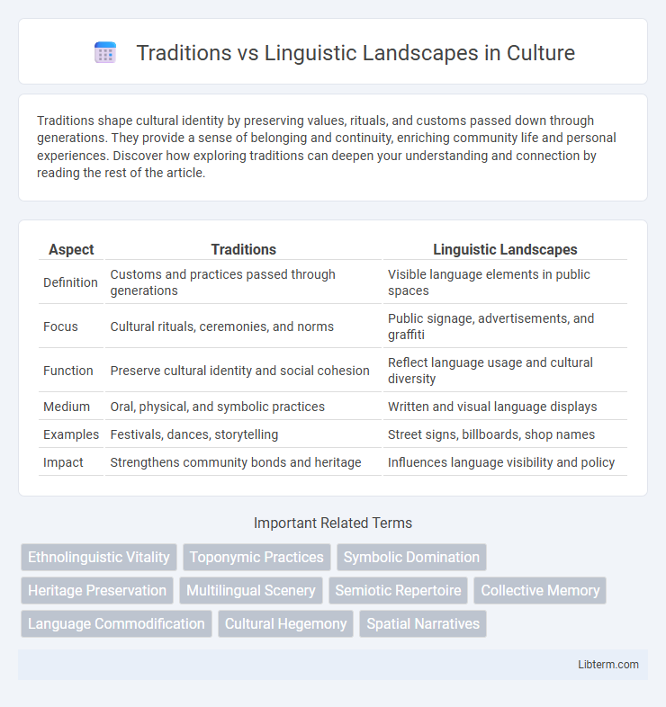 Linguistic Landscapes vs Traditions in Culture - What is The Difference?