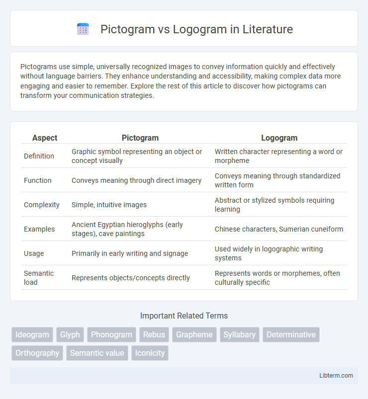Logogram vs Pictogram in Literature - What is The Difference?