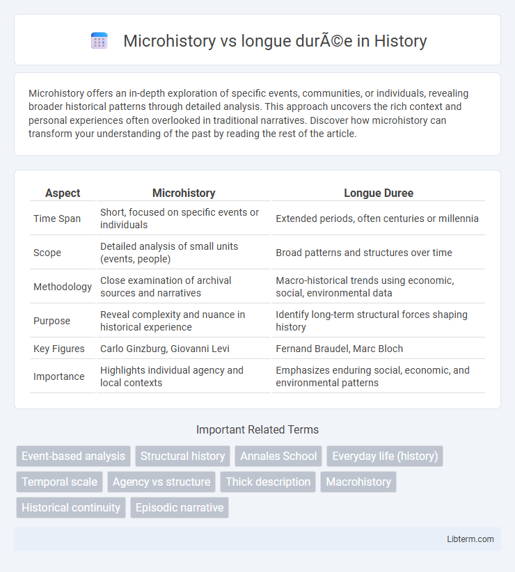 longue durée vs Microhistory in History - What is The Difference?
