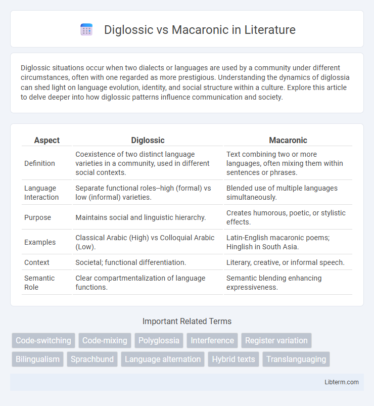 Macaronic vs Diglossic in Literature - What is The Difference?