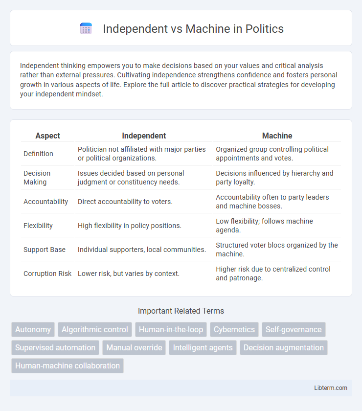 Machine vs Independent in Politics - What is The Difference?
