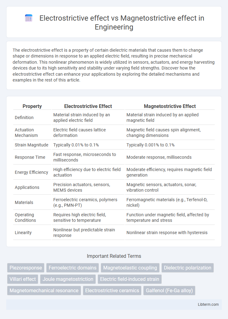 Magnetostrictive effect vs Electrostrictive effect in Engineering - What is The Difference?